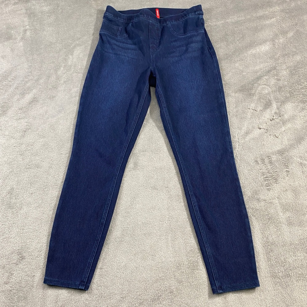 SPANX Womens Dark Wash Denim Jeggings Leggings Pants Size‎ L G